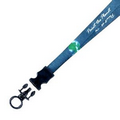 1/2" Recycled Color Match Lanyard w/ Detachable O Ring (Full Color Imprint)